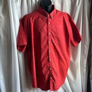 Sonoma Red Casual Button Down Shirt
